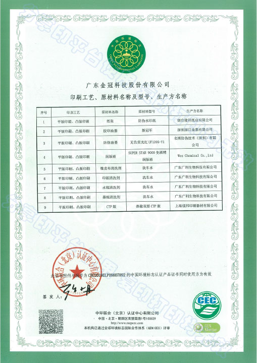 中国环境标志产品认证2